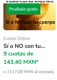 Oferta Sí o NO con tu Cuerpo